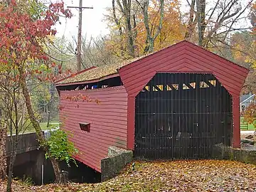 Slanted planks on the western entrance