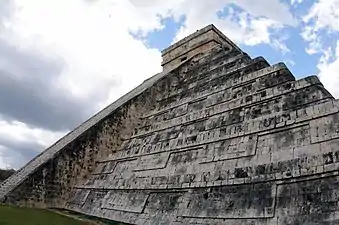 El Castillo photographed at 17mm. Distortion is still visible, but minimized.