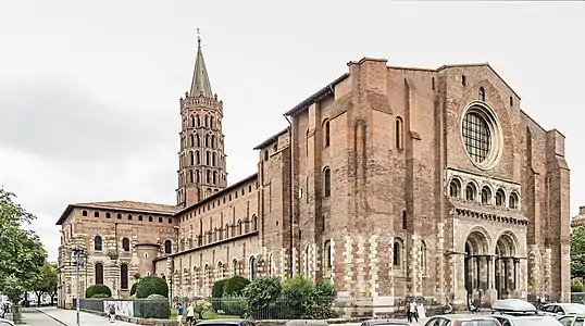 Saint-Sernin's Basilica's chevet, Toulouse. The largest Romanesque church in Europe.