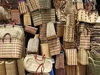 Baskets for sale  in the island of La Réunion, east of Madagascar