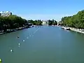 The Bassin de la Villette from the central footbridge towards the Rotunda de la Villette