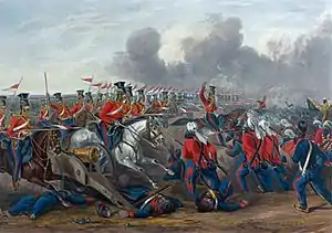 Image 28The charge of the British 16th Lancers at Aliwal on 28 January 1846, during the First Anglo-Sikh War (from Sikh Empire)