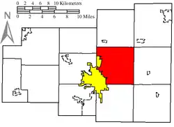 Location of Bath Township, Allen County, Ohio