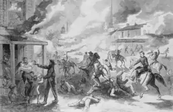 Image 12Quantrill's 1863 raid burned the town of Lawrence and killed 164 townspeople. (from History of Kansas)