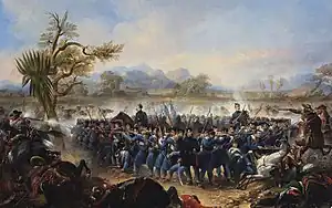 Image 30The Battle of Río San Gabriel, in 1847, was a decisive victory for the American campaign in Alta California. (from History of California)