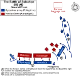 Second phase of the battle, with Vitalius's breakthrough on the Byzantine right.