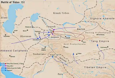 Image 37Battle of Talas between Tang dynasty and Abbasid Caliphate c. 751 (from History of Asia)