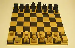 Image 11Bauhaus chess set by Josef Hartwig (from Chess in the arts)