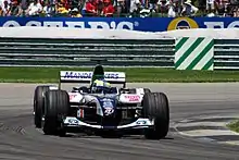 Zsolt Baumgartner in Indianapolis 2004 racing with his Minardi PS04