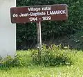 Plaque denoting Lamarck's birthplace