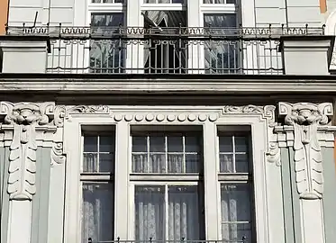 Decorations on Nr.68 building facade