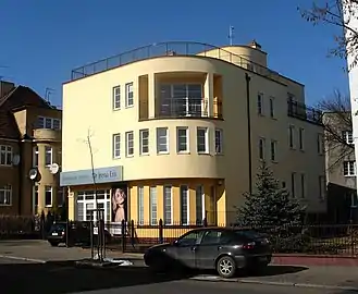 Villa at 7a Kopernika Street (1933–1935). Functionalism style.