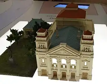 Mock-up of the Theatre and its square