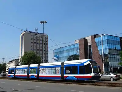 View from Jagiellońska roundabout