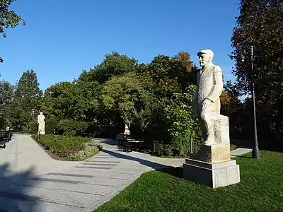 View with one composer monument on the foreground