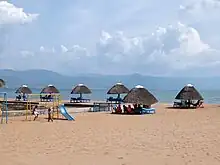 A beach in Bujumbura on the north side of Lake Tanganyika