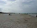 Beach, looking west