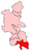 A medium constituency, located in the far south of the county.