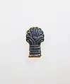 Roman bead ornament; gold and lapis lazuli; 3 × 1.8 × 0.5 cm; Metropolitan Museum of Art