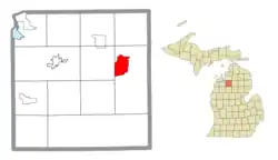 Location within Kalkaska County