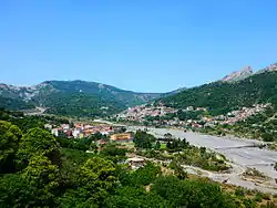 View of Fondachelli Fantina under the Rocca di Salvatesta