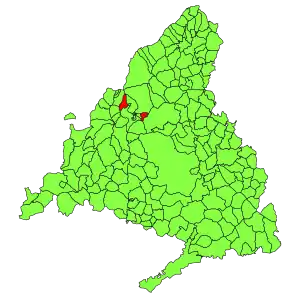 Municipal location within the Community of Madrid.