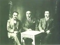 Bedirxan brothers. Left to right: Kamiran (1895- 1978), Sureyya (1883-1938), Celadet (1895-1951).