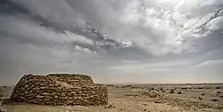 Prehistoric 'beehive' tomb near Jebel Hafeet, from the Hafit period of the Early Bronze Age in Mezyad Desert Park, near the settlement of Mezyad