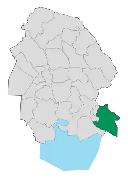 Location of Behbahan County in Khuzestan province