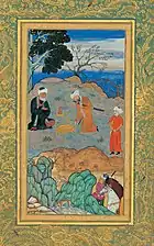 Persian miniature from the 16th century.