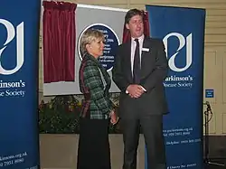 Candida Lycett Green (left) unveiling a plaque commemorating her father, John Betjeman, at Marylebone Station in 2006.