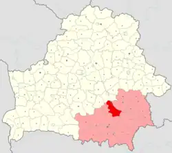 Location of Svietlahorsk District