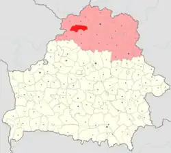 Location of Sharkawshchyna District