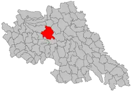 Location in Iași County