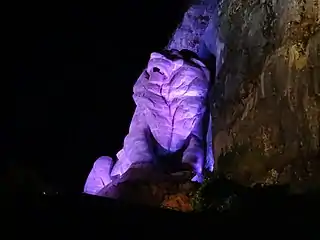 Belfort Lion in night