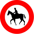 C15: No entry for horse riders