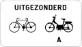 M3: Except bicyclists and mopeds class A (mofas)