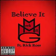 The cover consists of a red background with parts of the Maybach Music Group logo acting as the main artist's name. Both the song title and guest artist appear above and below the logo respectively.