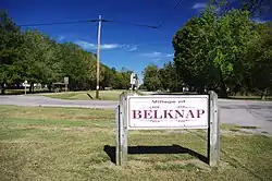 Welcome sign in Belknap