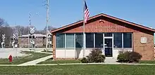 One-story brick building.