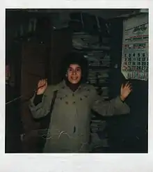 Ingrid Bengis at the rope in the basement of the Strand Bookstore (1979)