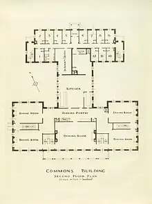 Commons Floor Plan Bennington College (1931 - 1937) Bennington, Vermont