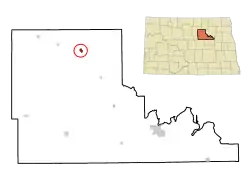 Location of Leeds, North Dakota