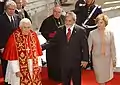 Lula and Marisa Letícia with Pope Benedict XVI in São Paulo, Brazil, 10 May 2007