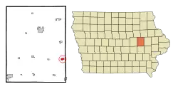 Location of Atkins, Iowa