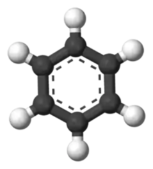 Ball and stick model of deuterated benzene