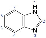 Skeletal formula with numbering convention