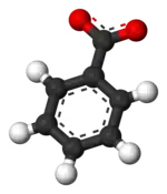 Ball-and-stick model of the benzoate anion