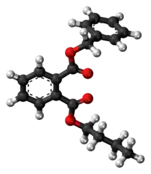 Benzyl butyl phthalate molecule