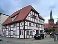 Timbered house at the market square